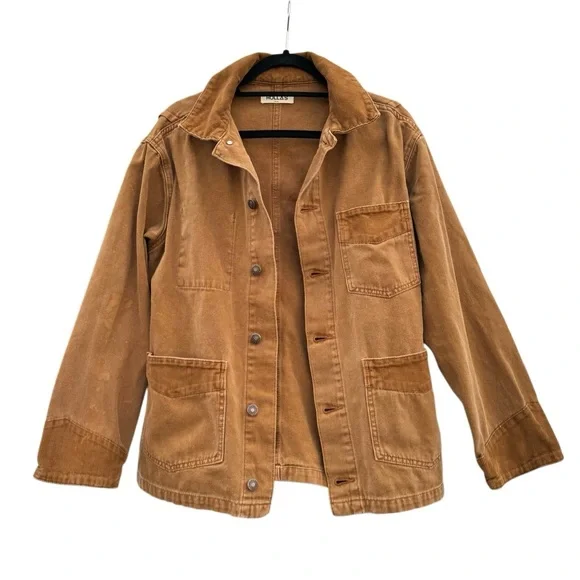 Rolla's Women's Denim Corduroy Barn Jacket in Washed Cocoa Size Medium (10) - Picture 10 of 11